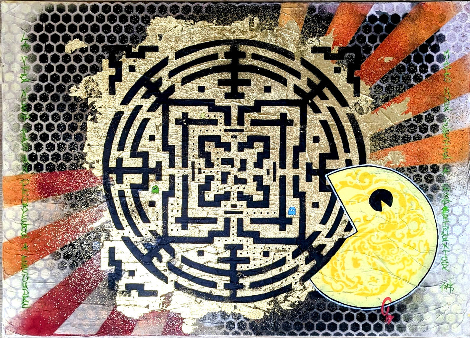 Street art, Pacman, Caroline Beaulieu, à l'atelier Articho Thérapie