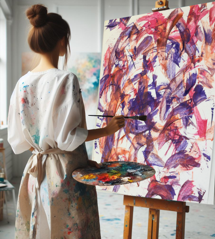 Peinture introspective - art thérapie analytique - étape péparatoire