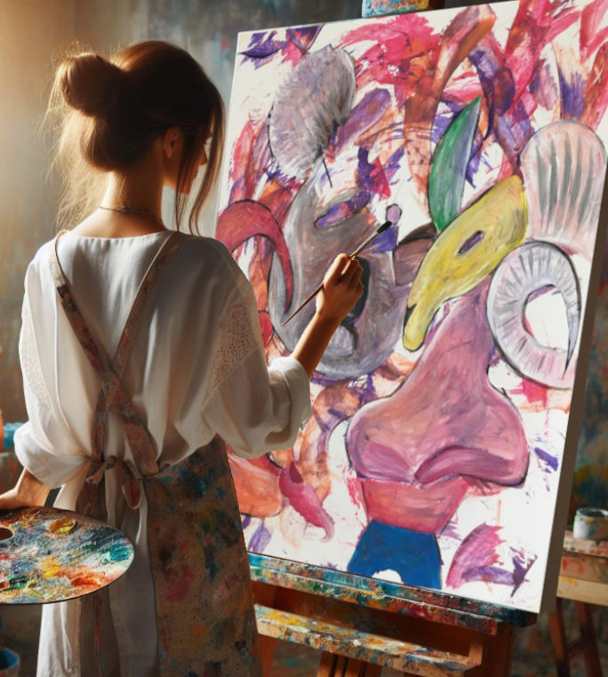 Peinture introspective - art thérapie analytique - étape figurative