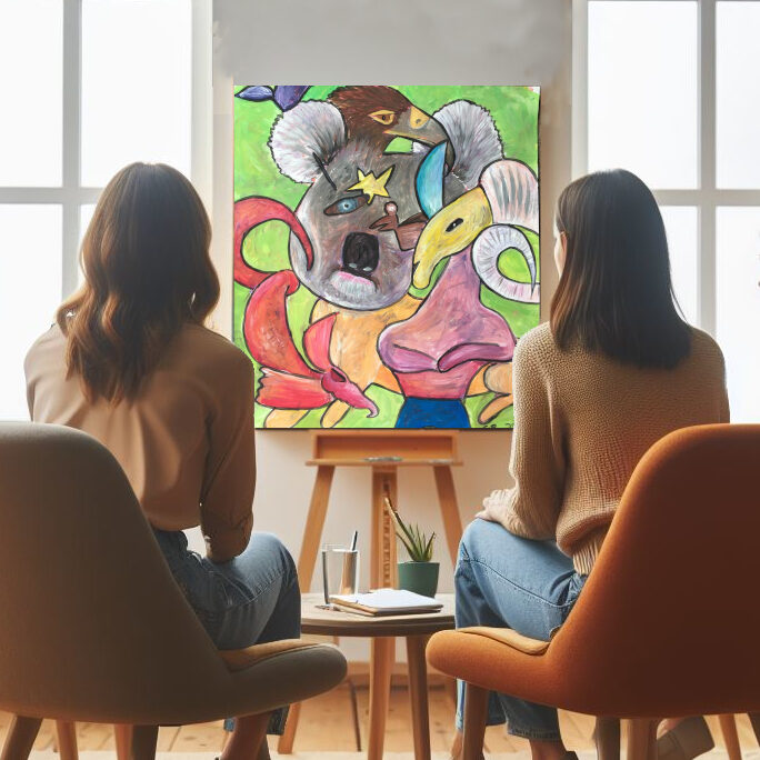 Peinture introspective - art thérapie analytique - étape analyse