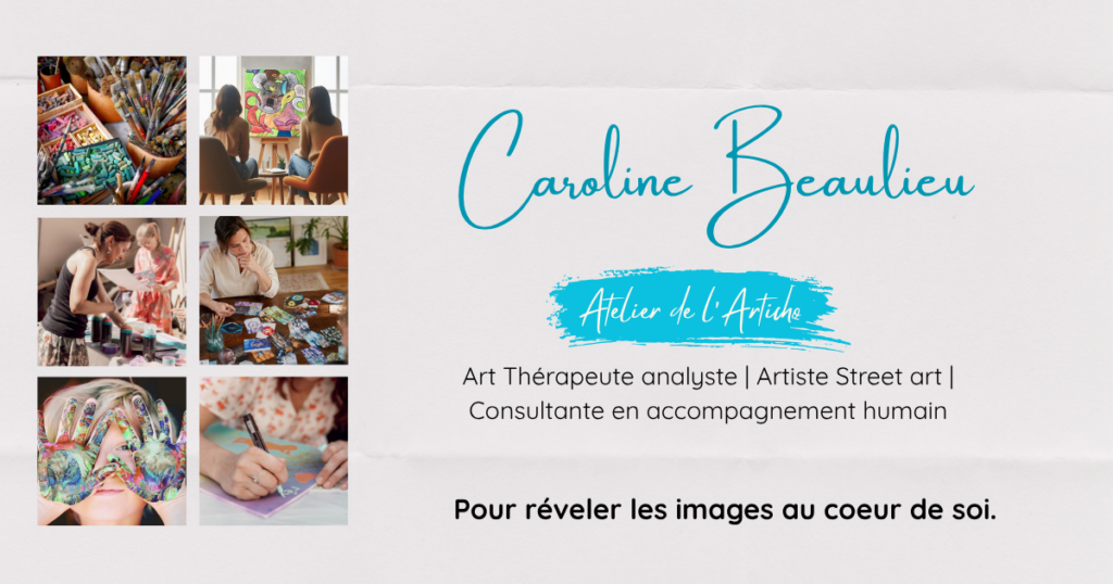 Bandeau de présentation Caroline Beaulieu Atelier de l'Articho
