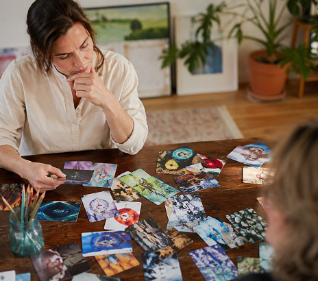 Séance d'analyse par les cartes - Articho thérapie